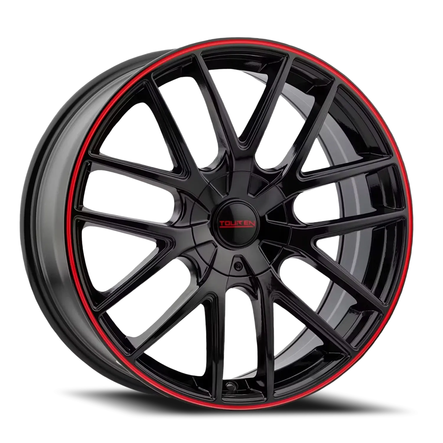TOUREN TR60 3260 GLOSS BLACK WITH RED RING 17X7.5 GLOSS BLACK